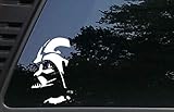 Darth Vader Facing Left - bf-1479-a - 3 3/4' x 6 1/2' die Cut Vinyl Decal for Windows, Cars, Trucks, Tool Boxes, laptops, MacBook - virtually Any Hard, Smooth Surface. Made in The USA