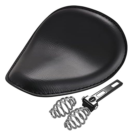 KaTur Negro Piel Solo Asiento 3 "Primavera Kit de Soporte de Montaje para Harley Honda Yamaha Kawasaki Suzuki Harley Sportster Bobber Chopper