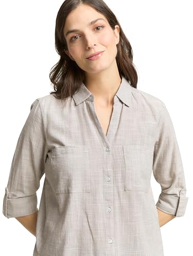 TOM TAILOR Bluse mit Brusttaschen aus Baumwolle 4