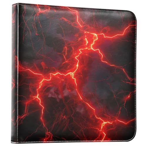 Álbum de Fotos con Adhesivo, Scrapbook DIY, Cubierta de Cuero PU Rojo, 3 Anillas, 40 Páginas 8x10 para Memorias miniatura 1