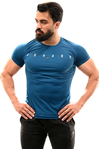 Image of FUAARK Men's Round Neck Slim fit Gym & Active wear Sports T-Shirt for Workout & Casual Wear