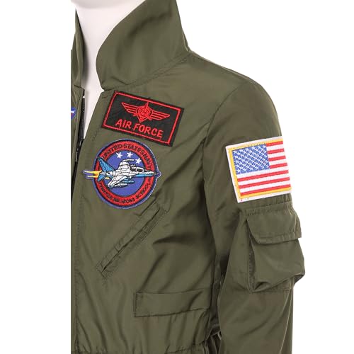 Baurghop Flight Pilot Costume For Kids Air Force Suit For Halloween Flight Cosplay Dress Up thumb #3