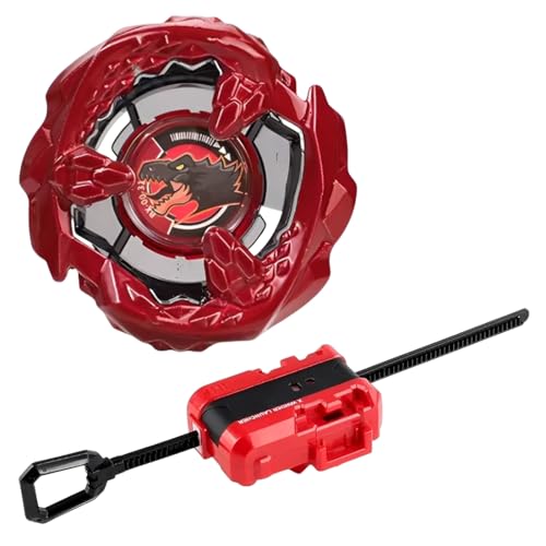 AIZXYO Set completo de trompo – 1 trompo + 1 lanzador – Color rojo vibrante – Juego de giro divertido para niños