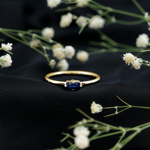 Real Blue Sapphire Promise Ring for Women, AAA Quality, Sapphire Proposal Ring (Ideal for Valentines Gift)2