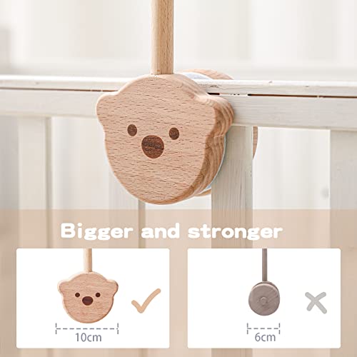 Baby Crib Mobile Arm - Wooden Baby Mobile Crib Holder For Mobile Hanging Baby Crib Attachment For Nursery Decor (Bear Crib Arm) #TOP5