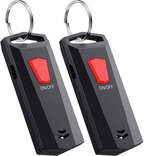 Buscador de llaves, Esky Localizador de artículos Rastreador bidireccional con control remoto de 393 pies y pitido de 120db, recargable, ideal para encontrar llaves, billeteras, mascotas