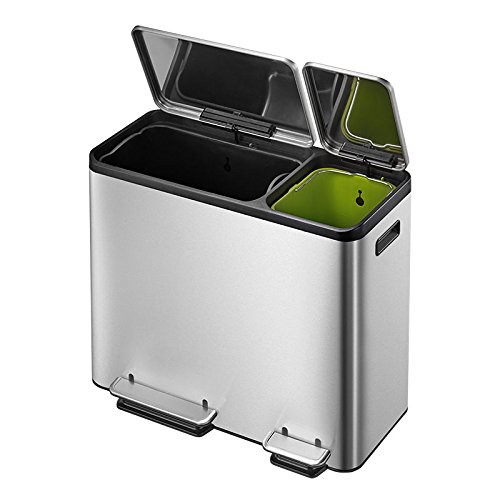 Eko Recycling Bin, Stainless Steel, Stainless Steel Matt, 32,1 X 60,5 X 49,2 Cm #TOP2
