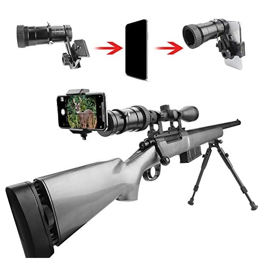 SOLOMARK Rifle Scope Smartphone Adapter, Quick Telescopic Focus Adjuster and Wrap Gun Scope (Out Diameter of Eyepiece Within 37-46mm) Adapter Record Hunting Moment by Phone