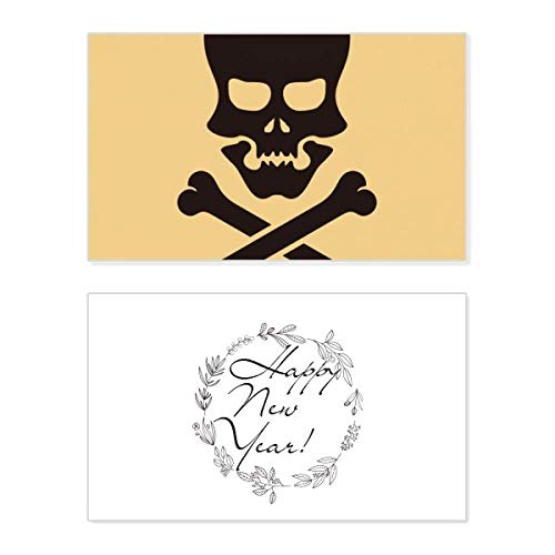 Carte Halloween tête de mort pour remplacer les vœux traditionnels