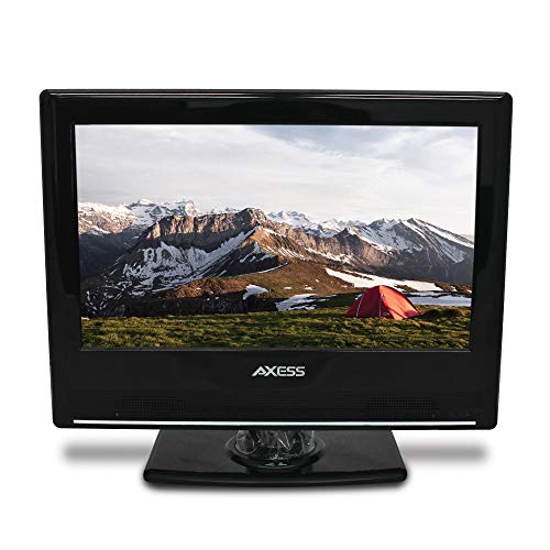 AXESS TVD1801-13 13.3-Inch LED HDTV, Features 12V Car Cord Technology, VGA/HDMI/SD/USB Inputs, Built-In DVD Player, Full Function Remote
