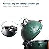KAMaster Cast Iron Chimney Cap Daisy Wheel Compatible with Large&Medium Big Green Egg,Dual Function Metal Top with Slide Draft Top Damper Cap Kamado Accessories Vented Cap Grill Replacement Parts