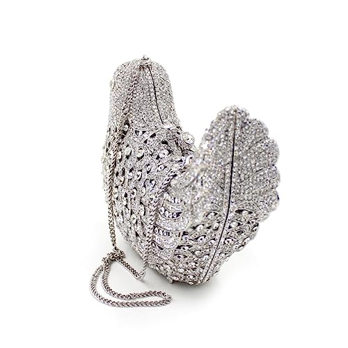 Image of Rhinestone Bird Clutch Purse Women's Full Crystal Evening Bag for Wedding Party Handbag