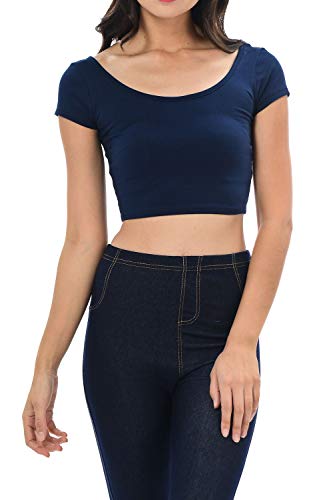 AulinÃ© Collection Women's Casual Work Solid Color Knit Blazer Navy Blue 1X