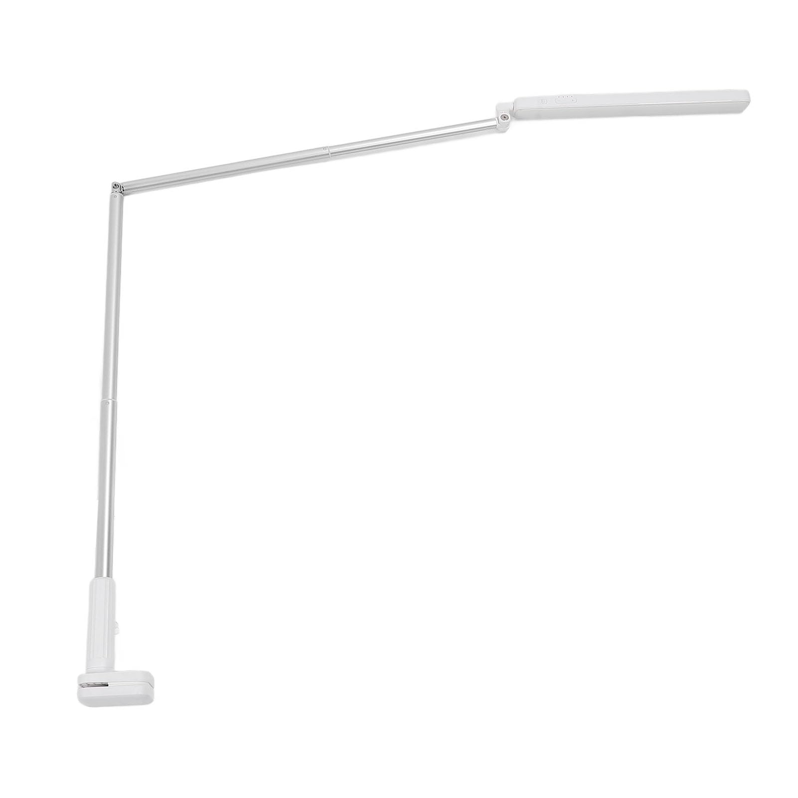 Lampa Biurka LED z Składany Klips na Odczycie światło Rozszerzona Lampa Robocza ramię Regulowane ramię Light do Manicure Solidne Czytanie Biurowe z Obrotem 360 Stopni i 12H