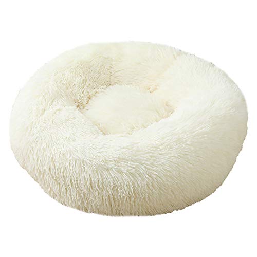 Coussin chat panier donut lavable Chickw1 grand lit blanc