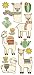 Paper House Productions Stickers Faux Enamel, Llamas (3 Pack), 3 Piece