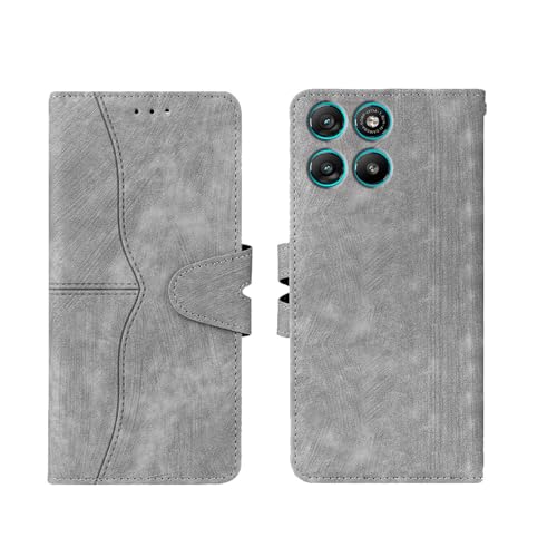 Image of amazon basics Motorola G67 Power 5G Flip Cover | Card Pockets Wallet & Stand | Flip Cover for Motorola G67 Power 5G (Gray)