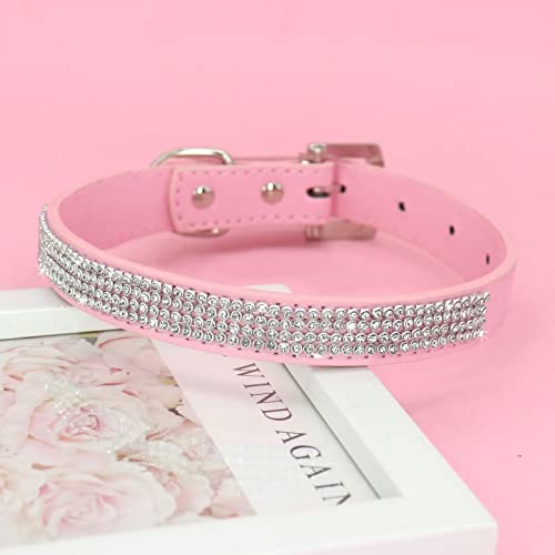 Didog Full Crystal Rhinestones Shining Diamonds Pu Leather Dog Pet Collars For X-Small Small Dogs #TOP4
