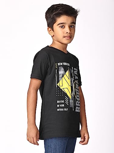 Image of TotzTouch Kids | Teen Boys Tshirt | Tee Shirt | t Shirt Premium Cotton Polo Style Rib Cuff V Neck Graphic Printed Half Sleeve Pack of 1
