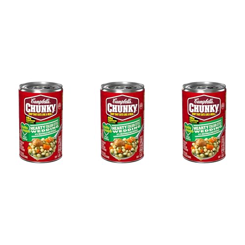 Image of Campbell's Chunky Healthy Request Soup, Hearty Italian Wedding Soup with Meatballs and Spinach, 18.8 Oz Can (Pack of 3)