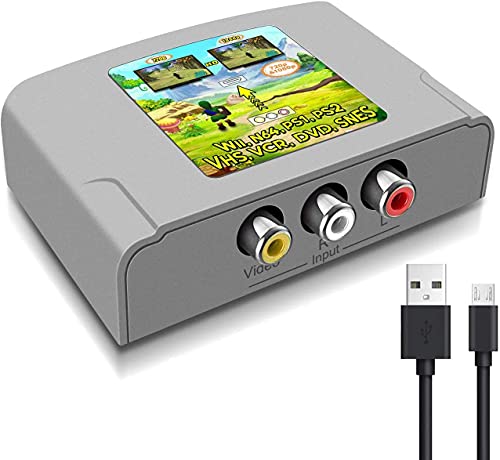 RCA auf HDMI Adapter, Dacimora AV auf HDMI Konverter RCA Eingang HDMI Ausgang HD 720P/1080P Video Audio Adapter für PS3…