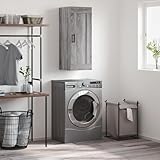 Aspect élégant : la poignée noire élégante en alliage de zinc complète le design intemporel gris Sonoma, ce qui rend cette armoire de rangement un atout attrayant pour tout décor.
