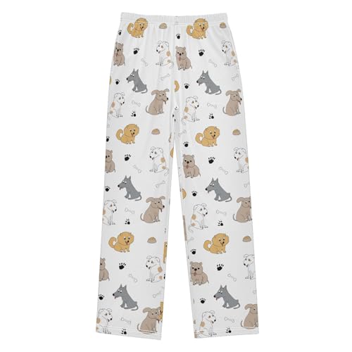 Dogs Hand Drawn Doodle Boys Pants for Kids Jogger Pants with Pockets S-XL