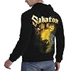 Sabaton Logo Graphic Men's Black Hoodie Pullover Long Sleeve Soft Sweatshirt for Men Big Boys Hooded Fans Merch Tops with Pocket XXL #4