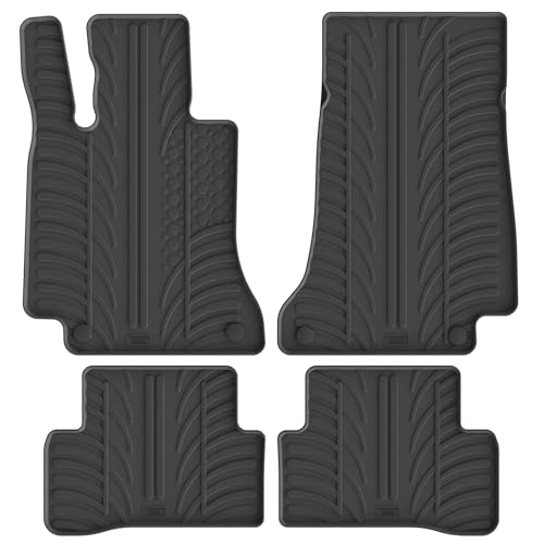 Alfombrillas de goma para Mercedes Clase C W205 2014- con perfil T y clips