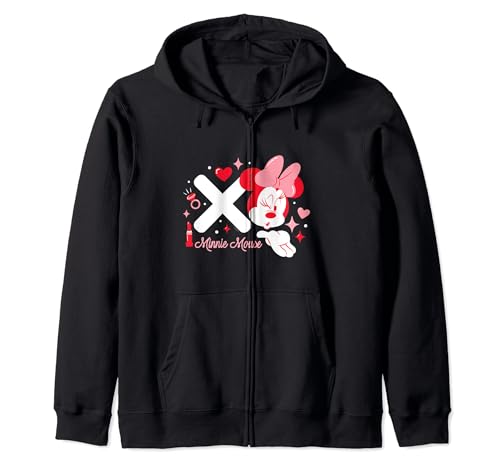 Minnie Mouse Zip Hoodie Disney avec fermeture éclair et motif imprimé XO