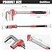 CRAFTZONE F-Type Pipe Wrench with Adjustable Large Opening Up to 130mm, Heavy Duty Steel Plumbing Tool with Drop Forged Jaw for Pipe Work and Comfortable Use