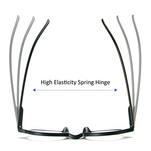 KoKoBin Pack of 4 Men's and Women's Small Round Anti-Blue Light Reading Glasses Practical Reader with Spring Hinges - Image 4