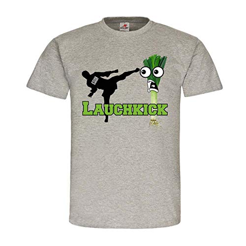 LauchKick 24198 EGS fun humor frappe pour karaté gris t-shirt taille Small