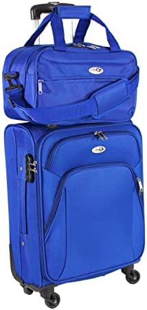 Cabin 5550 Set of 2 Lightweight Trolley Suitcases with Hand Lugga...
