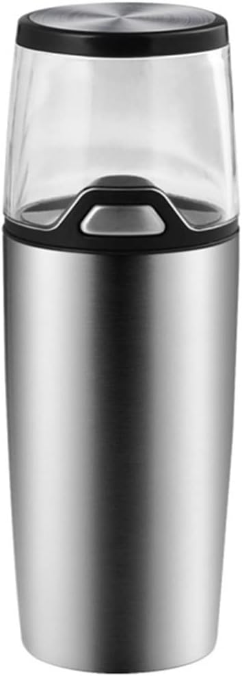 Electric Pepper Mill Stainless Steel Automatic Salt and Pepper Grinder with LED Light Thickness Adjustment Kitchen Spice Mill(E)