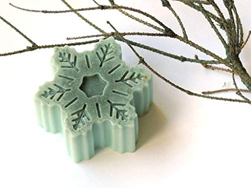 Christmas Soap Snowflake Blue Clay Favors Stocking Stuffer Bergamot Citrus Decorative Bath Beauty Soaps Bar Soaps Vegan Soap Natural Soap Baby Christmas Rustic