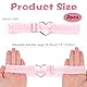 LLOUSSAK 2 Stück Spitze Herzförmige Oberschenkel Strumpfband, Verstellbare Polyester Heart Garters, Pink Color Strumpfbänder für Damen, Partys, Feste