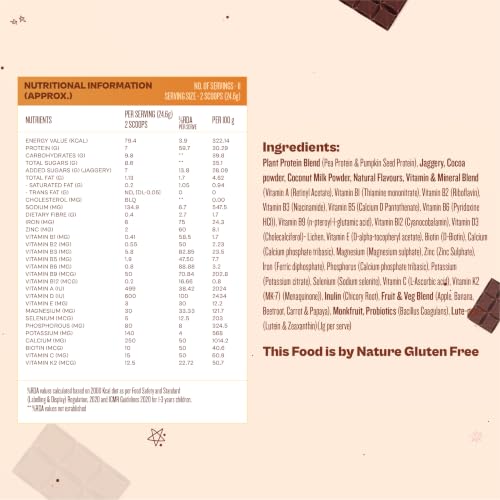 Image of Origin Kids Nutrition Mix | Ages 3-6 | 7g Plant Protein for Growth & Immunity |LUTE-GEN for Eye Health | No Refined Sugar | Allergen-Free | Chocolate Fudge | 272g