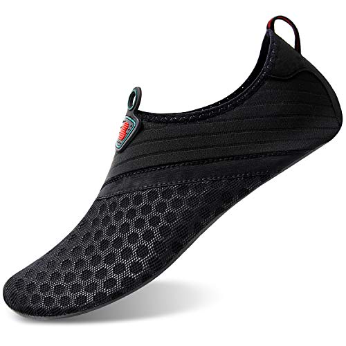 Barerun Womens Mens Barefoot Quick Dry Aqua Socks For Swim Beach Pool Surf Yoga Black 8.5-9.5 M Us Women / 7-7.5 M Us Men #TOP4