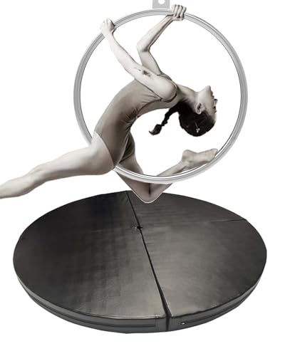 Aerial Hoop Protection Mat/Pole Dance Crash Mat, Kid Adult Heavy Duty Dance Pole Mat, Waterproof Anti-Slip Exercise Mat for Aerial Yoga Gym(Black,120cmx3cm(47