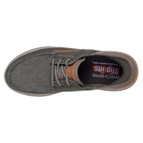 Image of Skechers Men's Hasting - Niko Moc Toe Bungee Lace Slip-Ins, Brown, 10 X-Wide