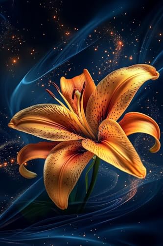 Fleurs en diamond painting 80x100 cm pour décorer votre salon avec art