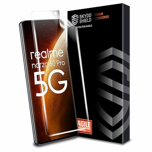 Image of TPU hydrogel Edge to Edge Screen Protector Guard For Realme Narzo 60 Pro (6.78 Inch) With Installation Kit | Fingerprint Compatible | Edge to Edge Coverage