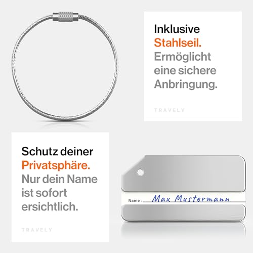 Kofferanhänger Travely – Premium – Sichere Gepäckanhänger im 2er Set