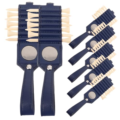 COOLHIYA Leather Tee Holder Vice Golf Tee Holder Organizer for Mats Golf Ball Marker Supplies Practical Accessory
