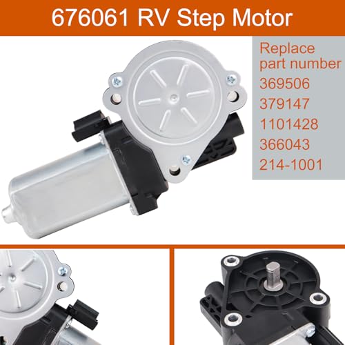 Image of 379160 RV Gear Box Linkage A with 676061 Step Motor Compatible with kwikee Electric Steps 22, 23, 28A, 30, 32, 33, 34, 35, 36, 38 and 40 Series. Replace 379147 379160 366043 1101428 676061 2141001