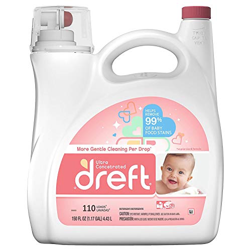 Ivory Snow High Efficiency Hypoallergenic Liquid Detergent, Dreft Stage 1: Newborn (96 Loads (150 fl.oz))