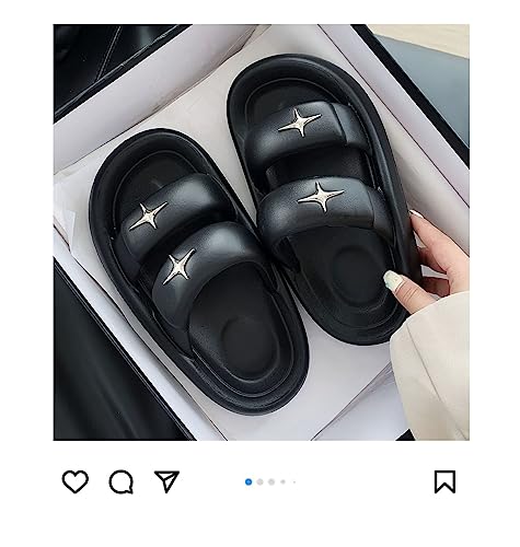 CEINOM Slippers for Women Star Pillow Cloud Slippers Slides indoor Outdoor Shower Bathroom Open Toe Shoes house Slippers3