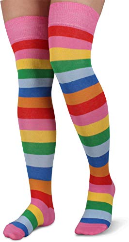 normani Breit gestreifte Overknee Strümpfe - Knistrümpfe bis übers Knie...