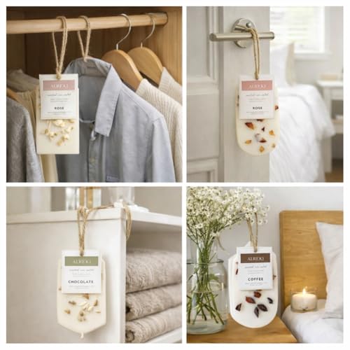 Image of Chocolate Scented Wax Sachet Upto 30 Days Smell | Wax Sachet for Cupboard, Wardrome and Living Area (4, Chocolate)